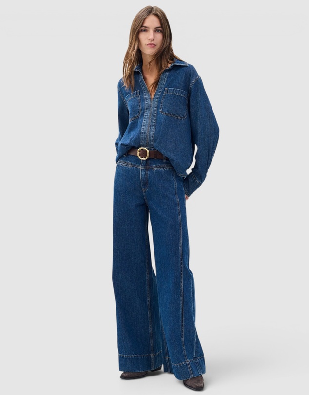 rag & bone - Selah High-Rise Wide Leg Jeans