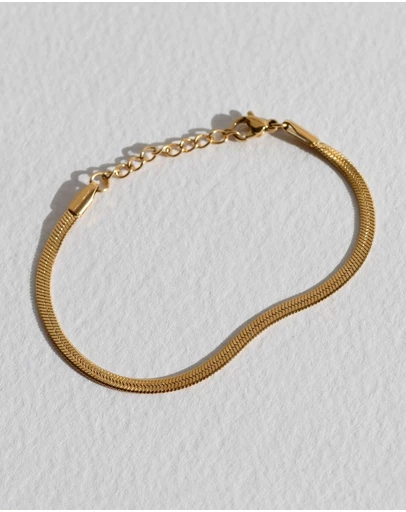 SAINT VALENTINE - Sphinx 3mm Snake Chain Bracelet - Gold