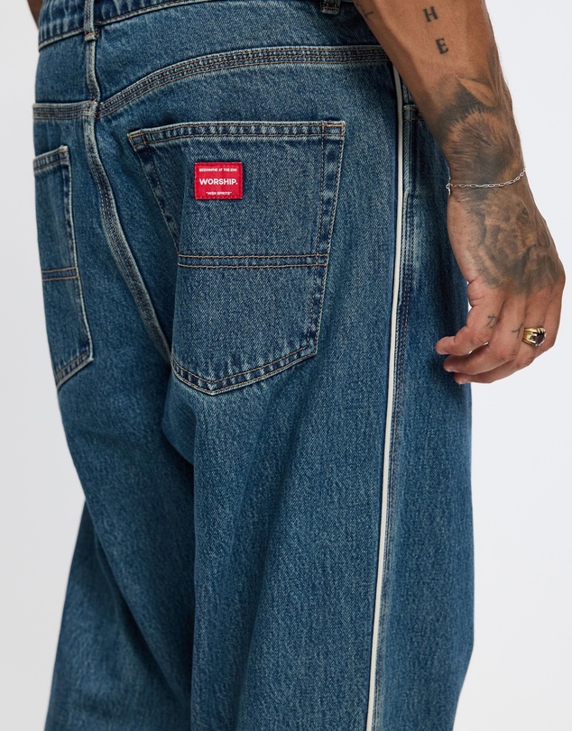 Worship - Piped Big Lounger Jeans