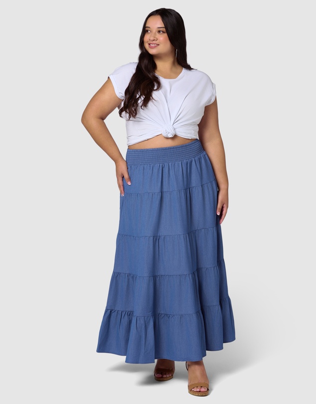 Indigo Tonic - Alice Luxe Chambray Maxi Skirt