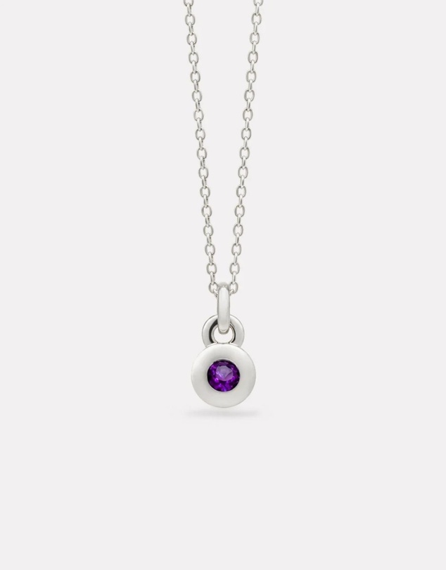 Najo - February Silver & Amethyst Birthstone Necklace