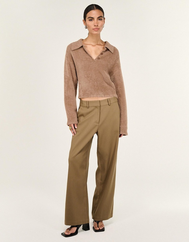 Staple the Label - Ember Fluffy Polo Jumper