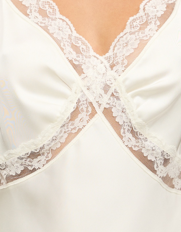 Dazie - Moonlit Lace Satin Mini Dress