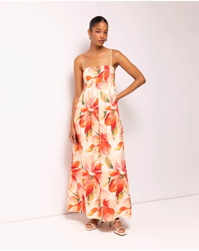 AERE - Aniya Linen Maxi Dress