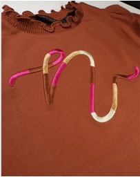 NONO - Kilias Organic Top with Colourful Embroidery - Kids-Teens