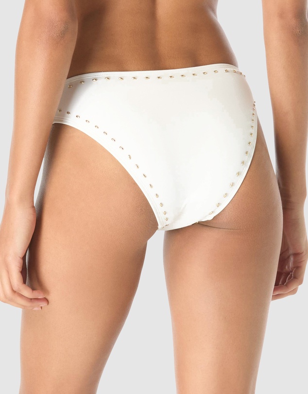 Michael Kors - Gold Studded High Cut Bikini Bottom