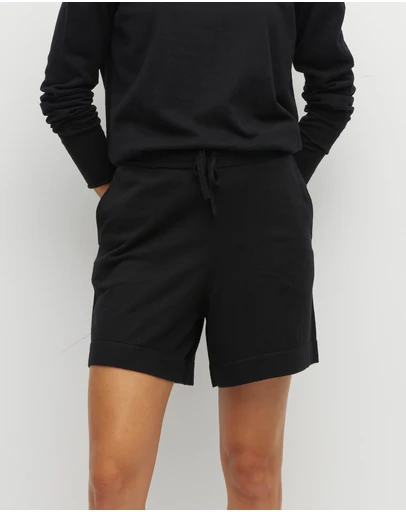 JH Lounge - JHL Long Short (Cotton Cashmere) Black