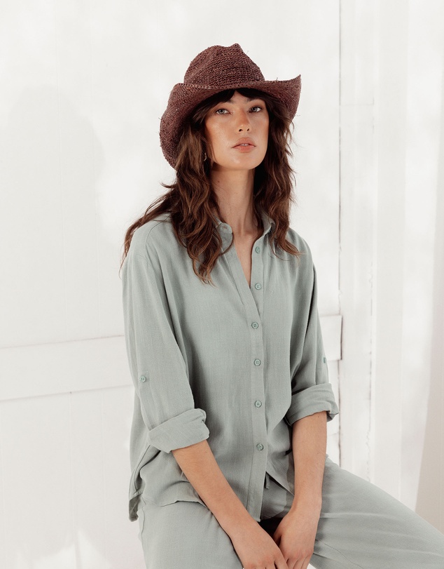Morgan & Taylor - Rowyn Relaxed Cowboy Fedora in Brown