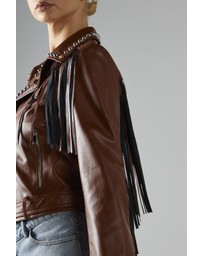 Glamorous - PU Fringe Jacket