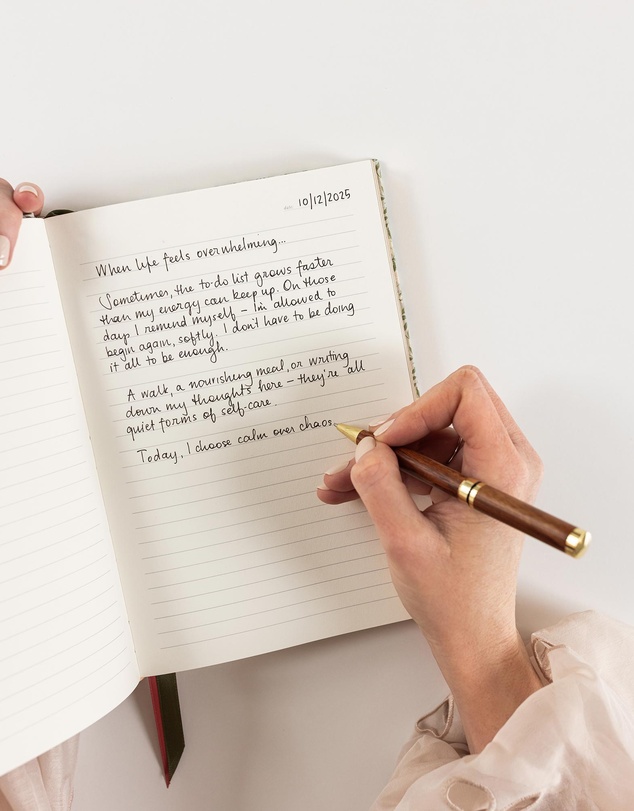 Bespoke Letterpress - Linen Bound Lined Journal - Bloomere