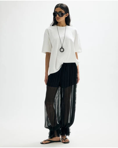 Minima Esenciales - Nissa Sheer Balloon Pants