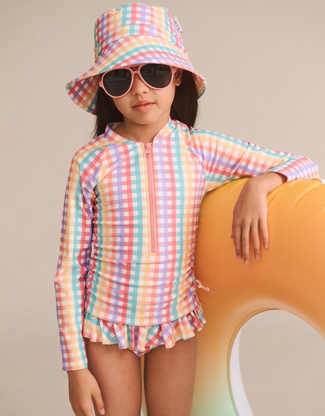 Huxbaby - Rainbow Check Swimhat