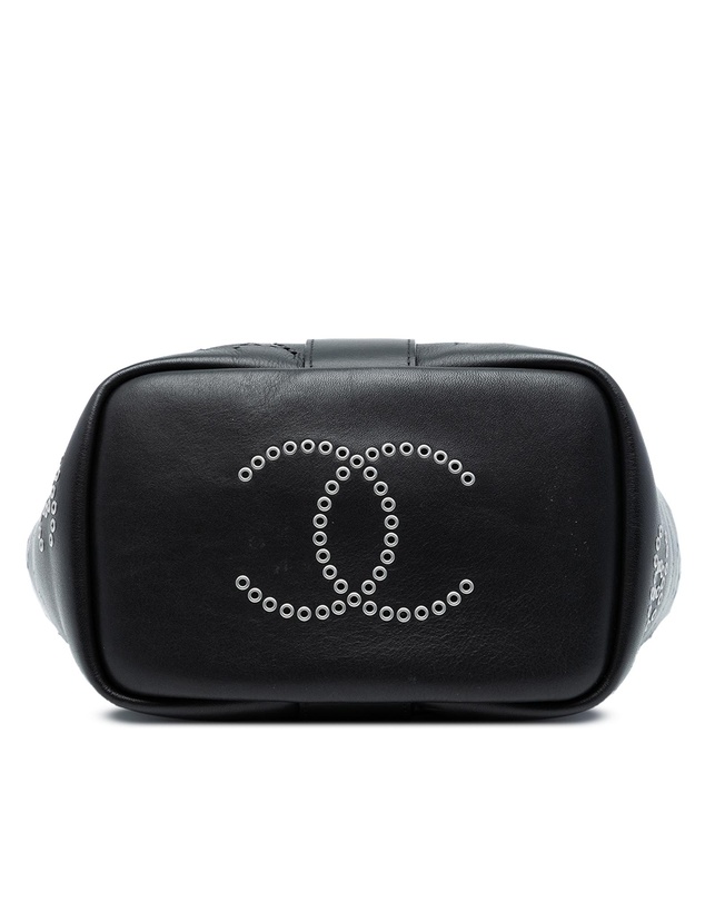 Pre-Loved by Azura Reborn - Pre-Loved Small Perforated Calfskin Logo Eyelet Bucket Bag