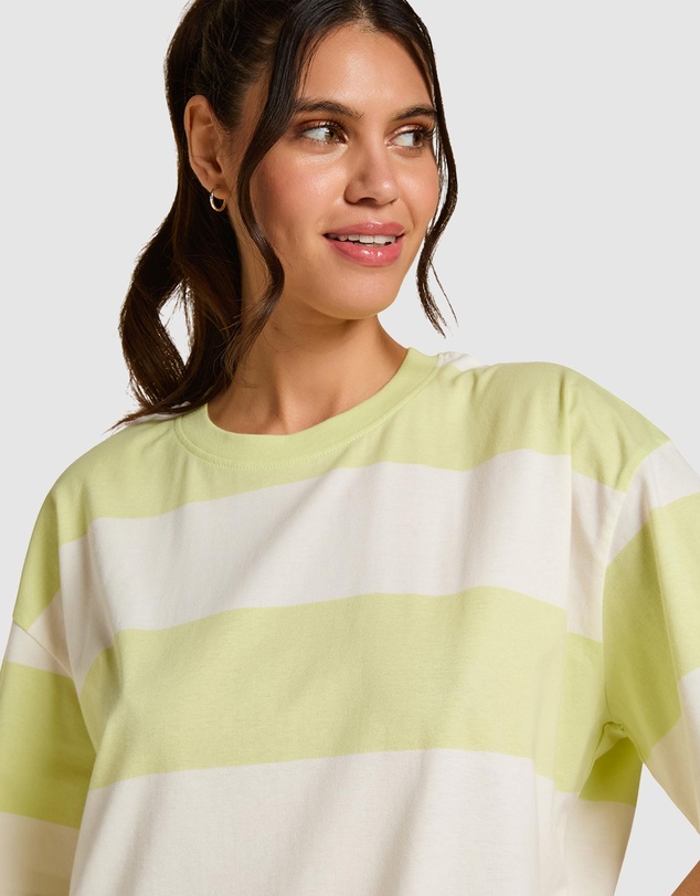 Hunkemoller - Boxy R-Neck Stripe Nightie