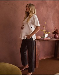 Soon Maternity - Soon Slim Straight Leg Jeans (Cropped)