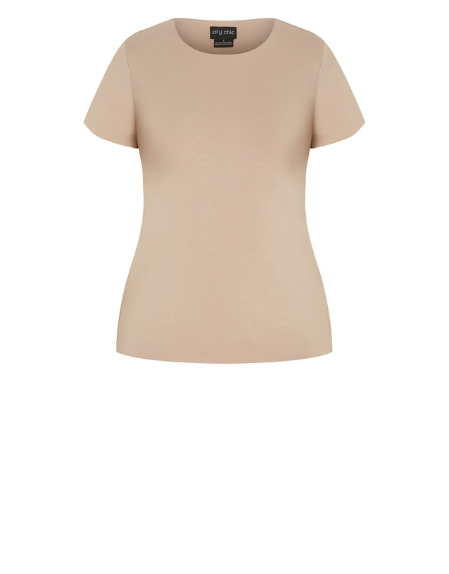 City Chic - Plus size Bronte Top - stone