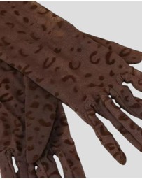 High Heel Jungle - Queen Leopard Print Sheer Mesh Opera Length Glove