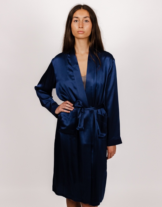 SILK MAGNOLIA - Silk Robe Dressing Gown