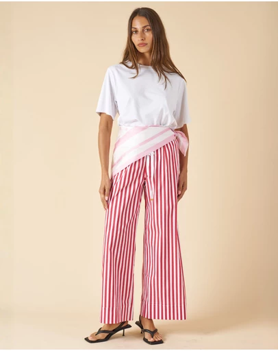 CAMIXA - Palazzo Wide Leg Striped Pants