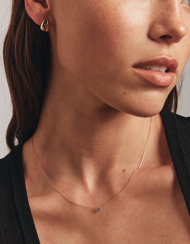 Michael Hill - Emerald Trio Necklace in 10kt Yellow Gold
