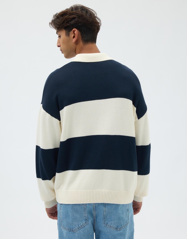 AERE - Organic Cotton Stripe Knit Rugby Shirt