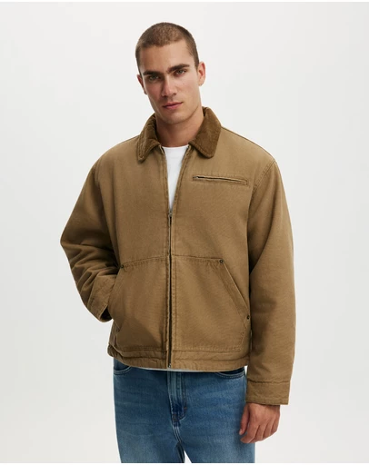 Cotton On - Cropped Canvas Harrington