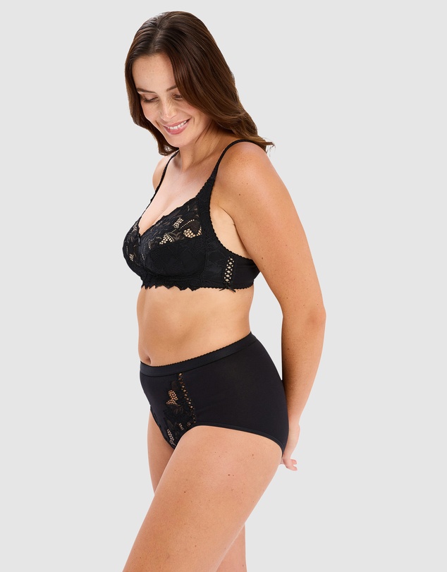 Sans Complexe - Coton d'Arum Organic Cotton & Lace High Waist Shaping Brief
