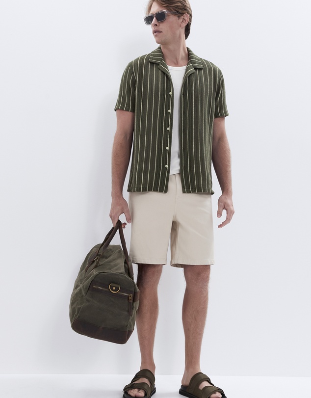 UNISON - Crochet Textured Resort Shirt