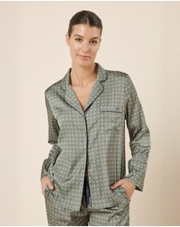 Gingerlilly - Kienna Geo Printed Silky Satin PJ Set