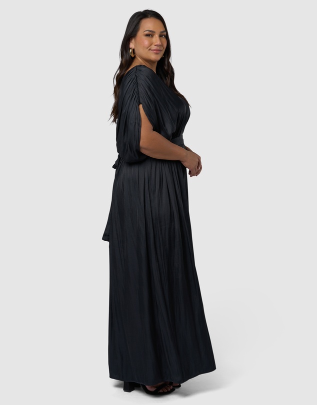Pink Dusk by Curve Project - Aphrodite Satin Maxi Dress