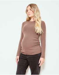 Soon Maternity - Base Soft Rib Feeding Top