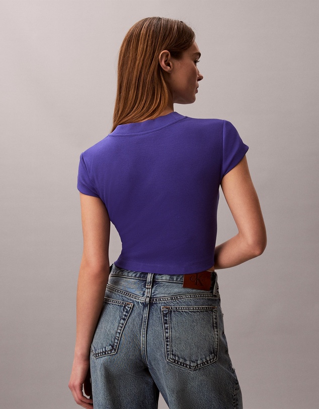 Calvin Klein Jeans - Monogram Logo Ribbed Baby Tee
