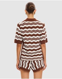 KIVARI - Sarah Knit Polo Top