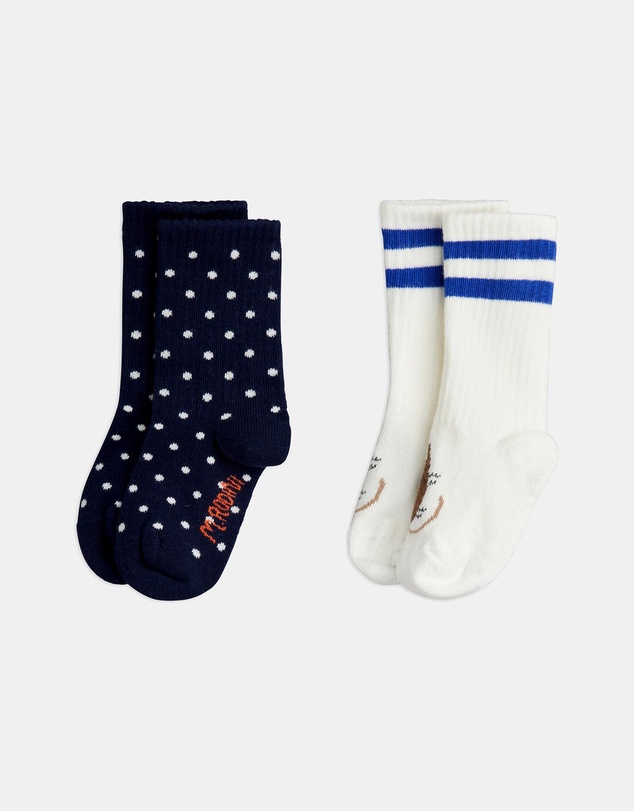 Mini Rodini - Elephant Shrew 2-Pack Socks