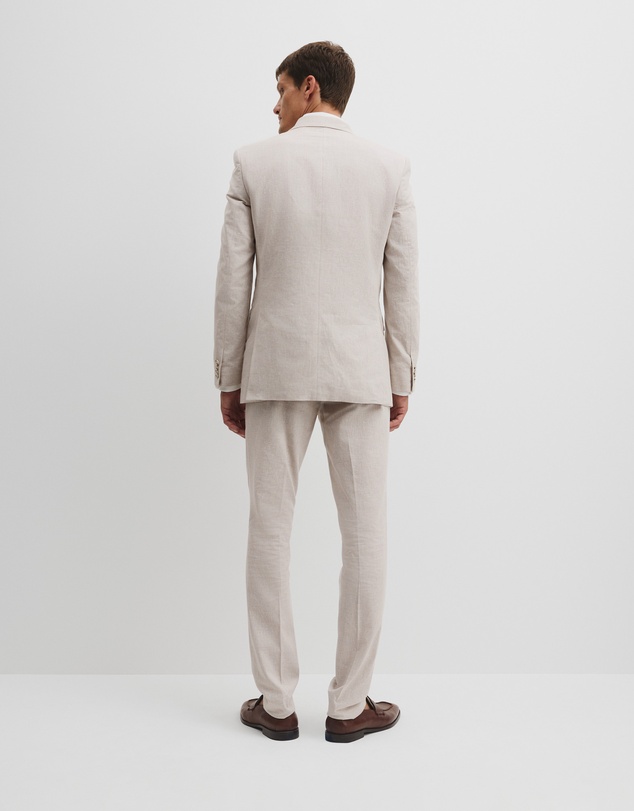 Country Road - Regular Fit Linen Cotton Puppytooth Jacket