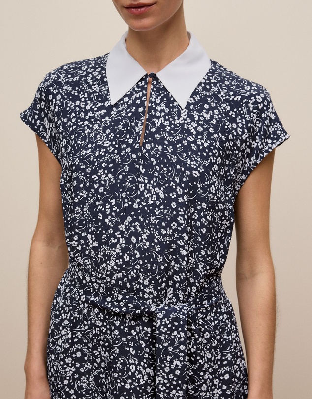 Trenery - Carraway Collared Dress in Night Sky