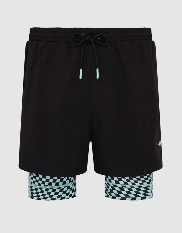 Boardies - Boardies Warped Check Active Compression Shorts