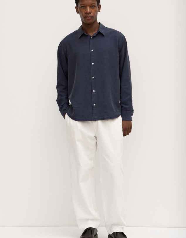 Revibe - Repaired Assembly Label Linen Mens Shirts L/S