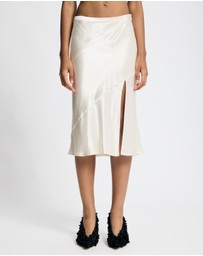 Lover - Margot Satin Midi Skirt