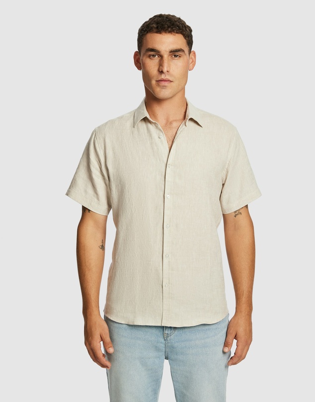 yd. - Lewis Pure Linen Shirt