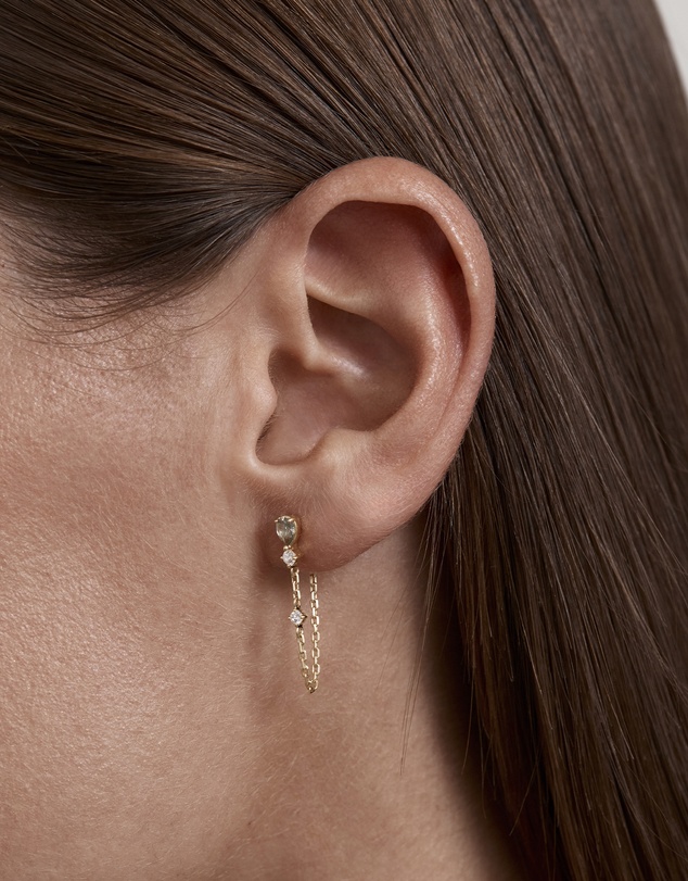 By Charlotte - Aura Chain Earrings