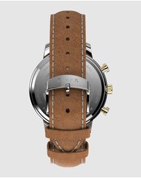 TIMEX - Chicago Chrono Blue Dial and Tan Strap