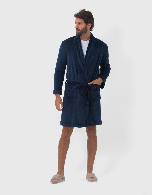 Coast Clothing - Oslo Mens Dressing Gown - Navy