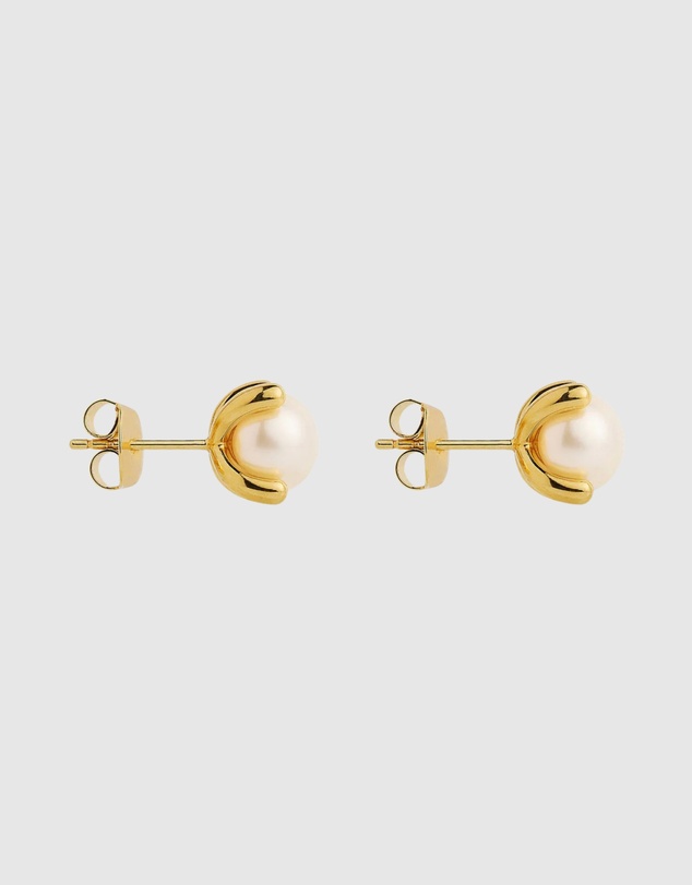 Najo - Moana Yellow Gold Pearl Earring