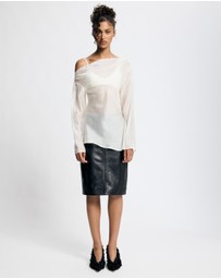 Lover - Layla LS Asymmetric Sheer Top