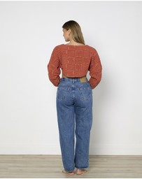 Cirkular - Pre-Loved - Lucy Folk Long Sleeve Tidal Cropped Sweater