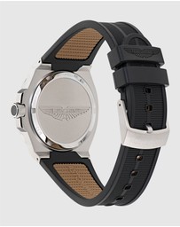 Aston Martin - GPQ Stainless Steel Black Silicone Watch