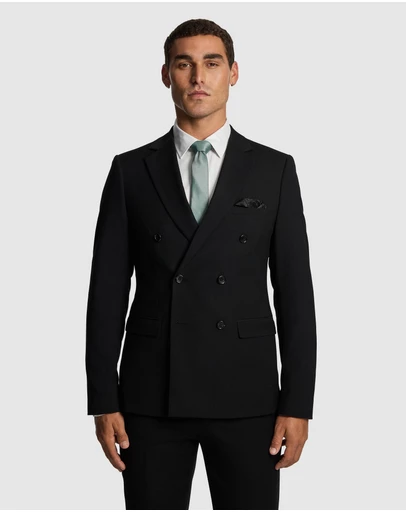 yd. - Dante Double Breasted Stretch Suit Jacket
