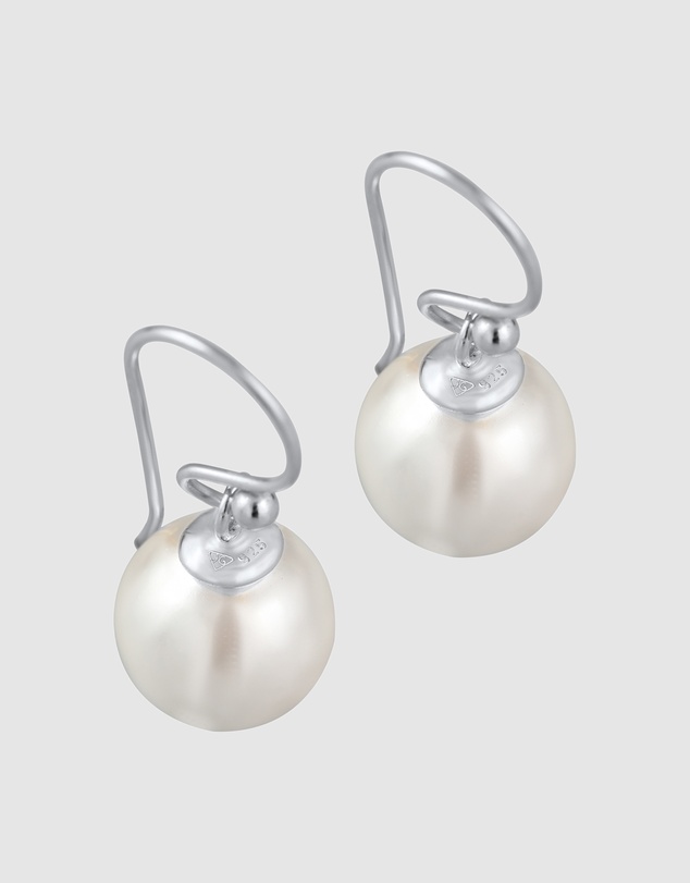 Elli Jewelry - Shell Pearl Drop Earrings in 925 Silver