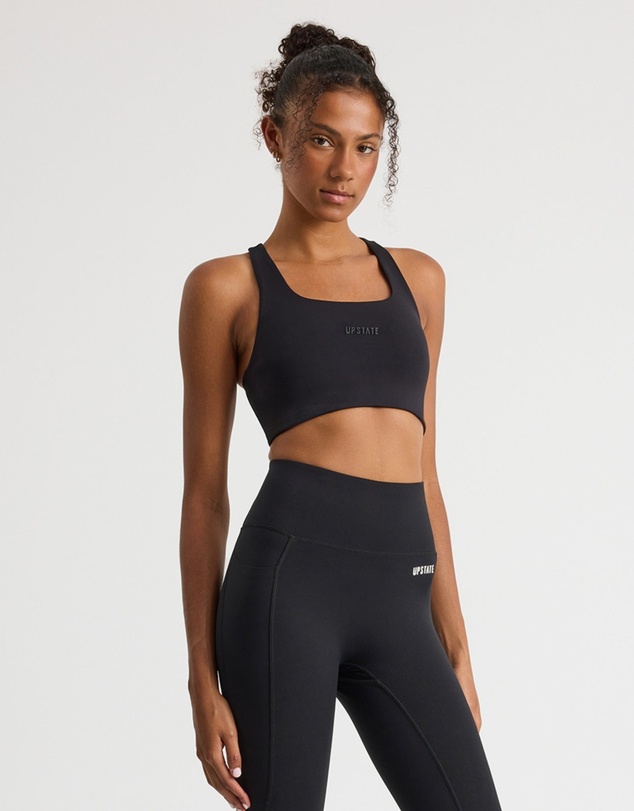 Upstate - Racer Back Crop - Black